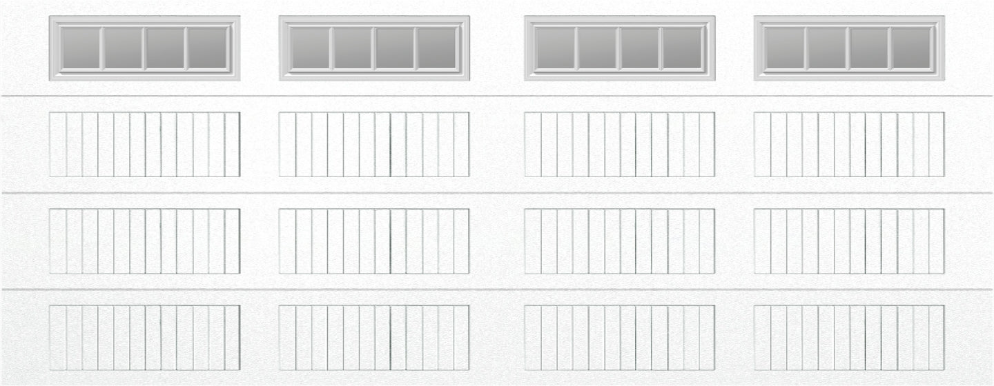 18x7 -  Straight Stockbridge Long  - Clear  With glass Long - White