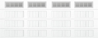 18x7 -  Straight Stockbridge Long  - Clear  With glass Long - White