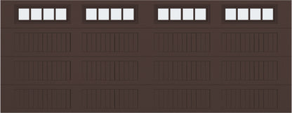 18x7 -  Straight Stockbridge Long - Frosted With glass Long - Brown