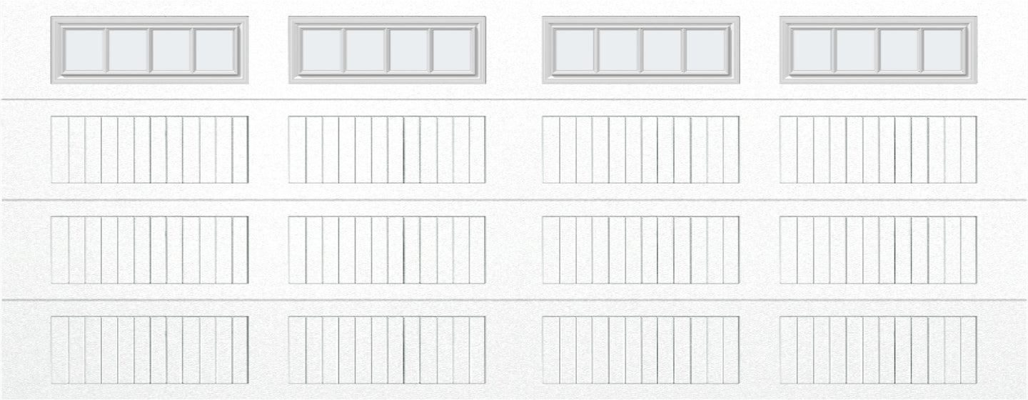 18x7 - Straight Stockbridge Long - Frosted With glass Long - White