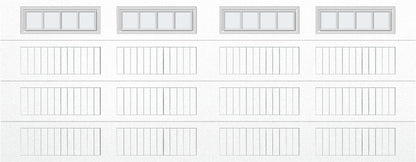 18x7 - Straight Stockbridge Long - Frosted With glass Long - White