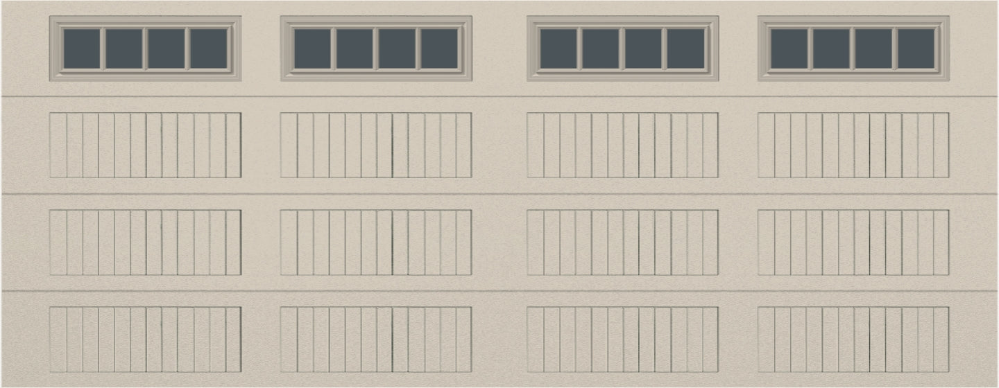 18x7 - Straight Stockbridge Long - Tinted   With glass Long - Almond