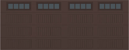 18x7 -  Straight Stockbridge Long - Tinted   With glass Long - Brown