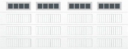 18x7 -  Straight Stockbridge Long - Tinted   With glass Long - White