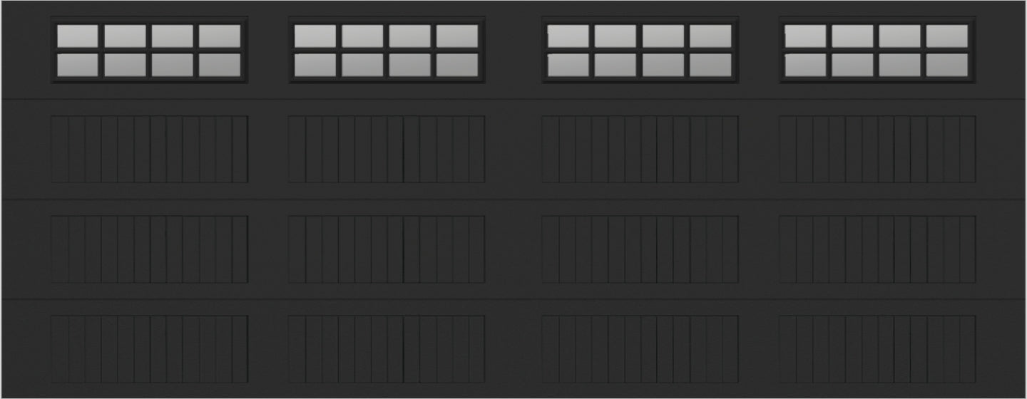 18x7 - Clear -  Stockton With glass Long - Black