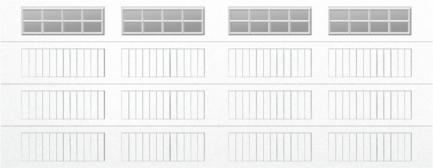 18x7 - Clear -  Stockton With glass Long - White