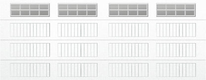 18x7 - Clear -  Stockton With glass Long - White