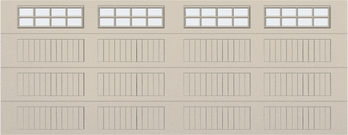 18x7 - Frosted - Long - Stockton With glass Long - Almond.