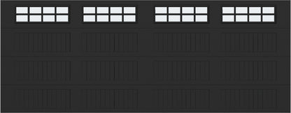 18x7 - Frosted -  Long - Stockton With glass Long - Black