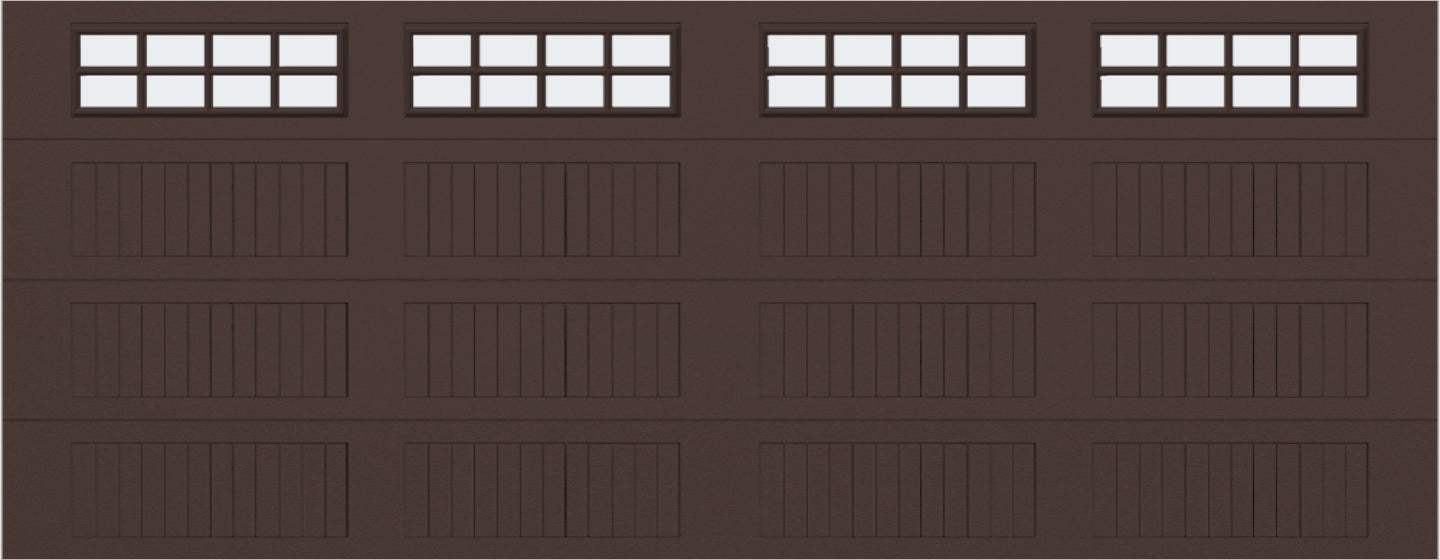 18x7 - Frosted  - Long - Stockton With glass Long - Brown