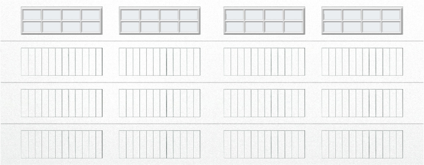 18x7 - Frosted -  Long -Stockton With glass Long - White
