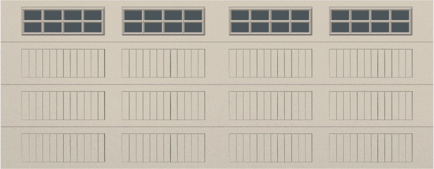 18x7 -  Tinted - Long Stockton With glass - Almond