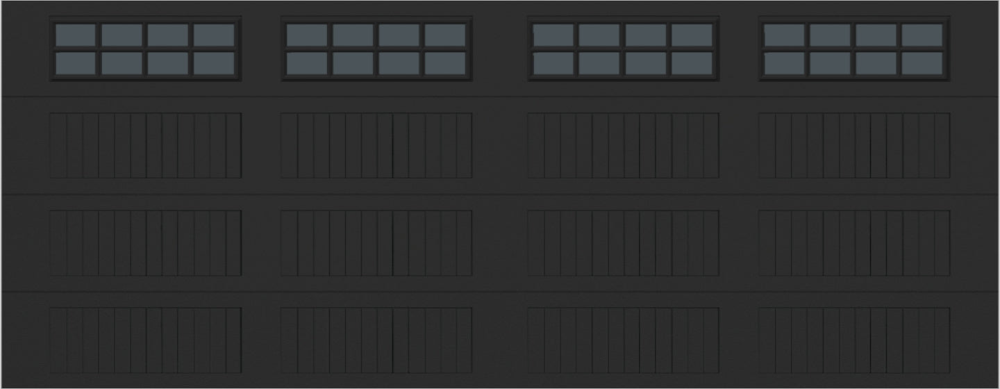 18x7 -  Tinted - Long Stockton With glass - Black