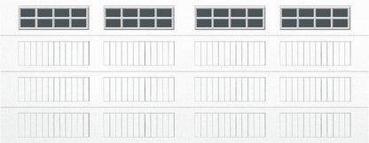 18x7 -  Tinted - Long Stockton With glass - White