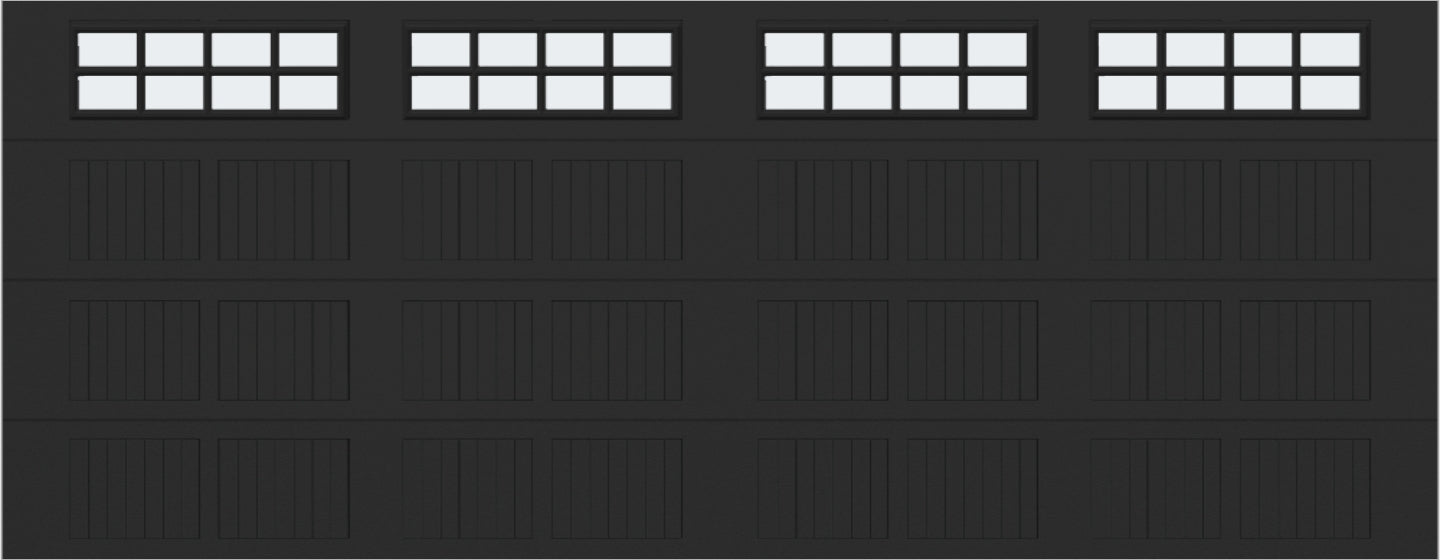 18x7 - Frosted -  Stockton With glass - Black