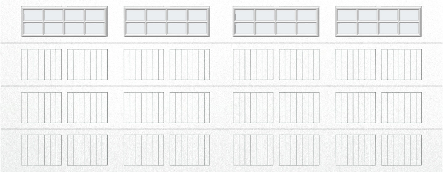 18x7 - Frosted -  Stockton With glass - White