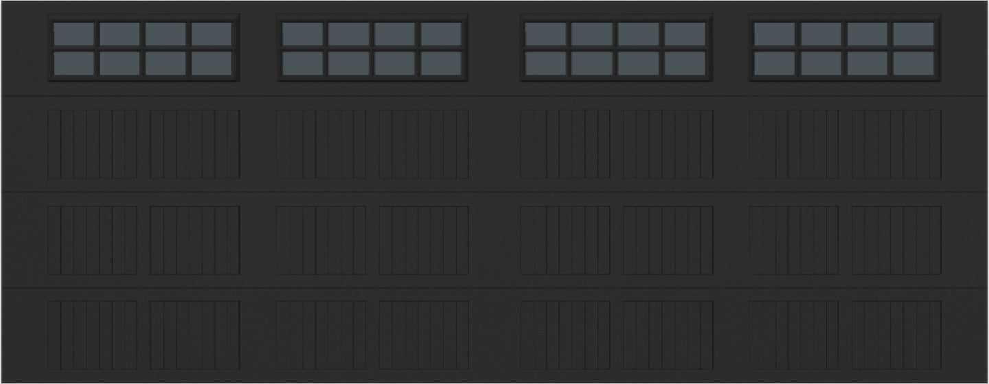 18x7 -  Tinted- Stockton With glass - Black