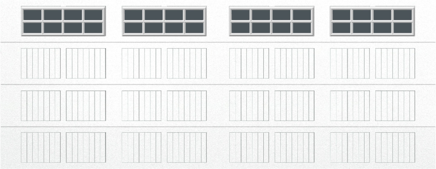 18x7 -  Tinted- Stockton With glass - White