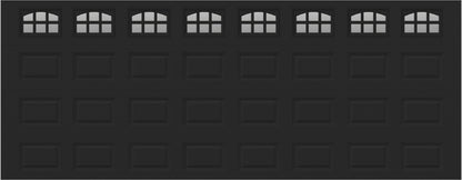 18x7 -  Cascade Short - Clear  With glass - Black