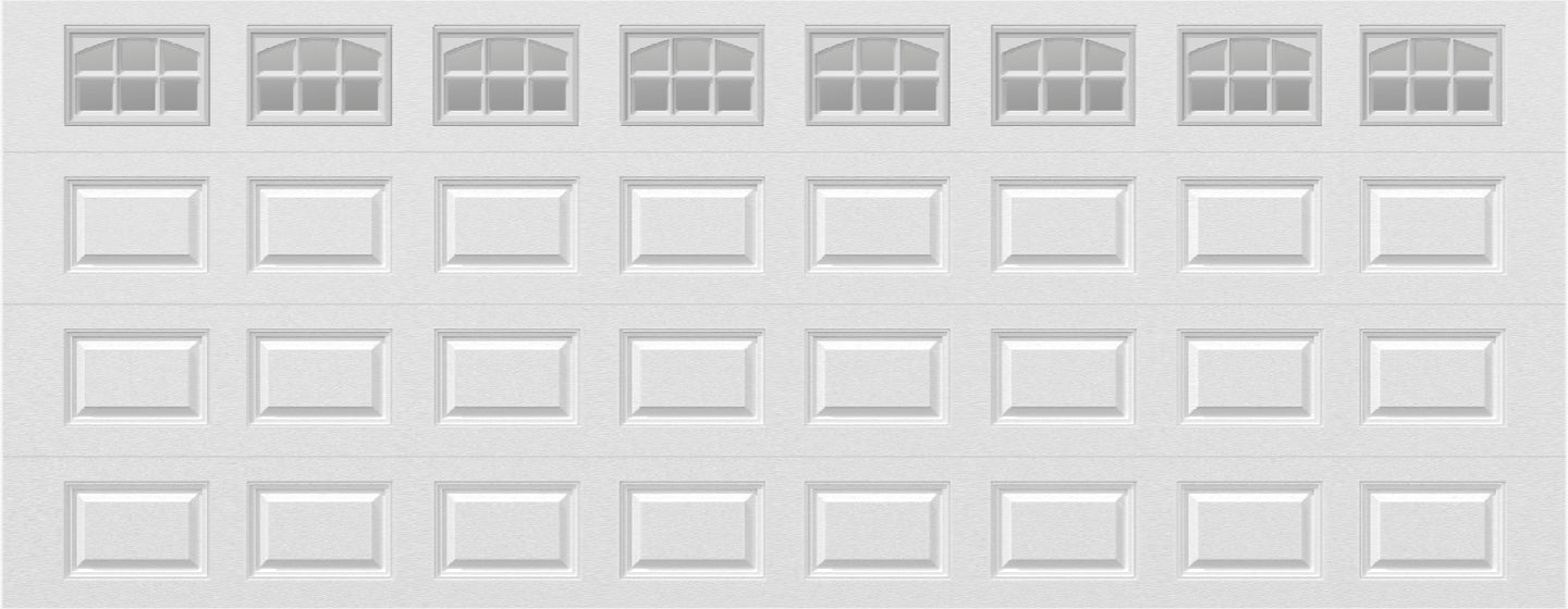 18x7 -  Cascade Short - Clear  With glass - White