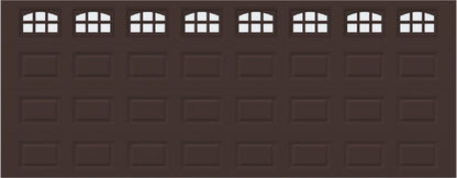 18x7 -  Cascade Short - Frosted  With glass - Brown