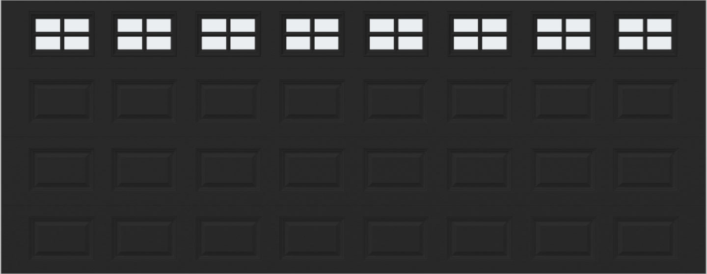 18x7 - Frosted -  Stockton With glass - Black