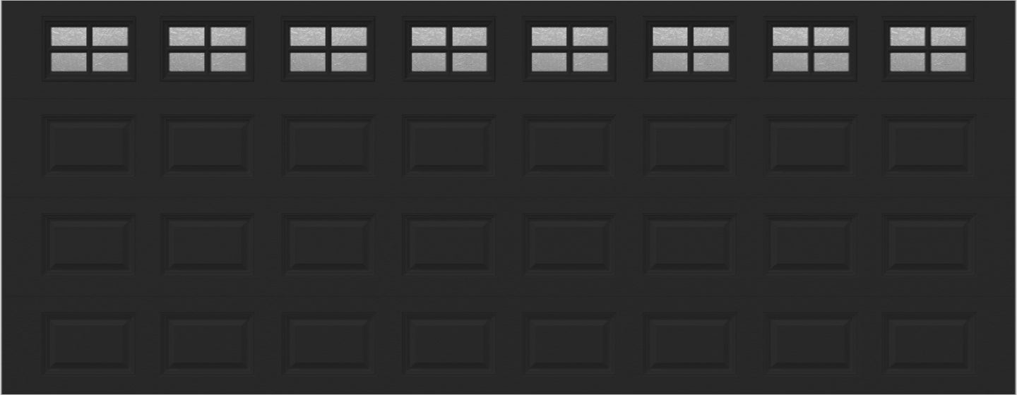 18x7 -  Obscure- Stockton With glass - Black.