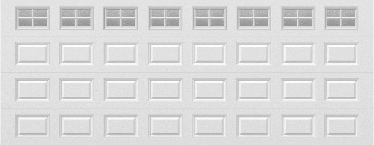 18x7 -  Obscure- Stockton With glass - White.