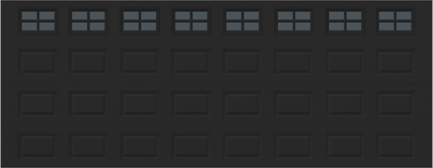 18x7 -  Tinted- Stockton With glass - Black