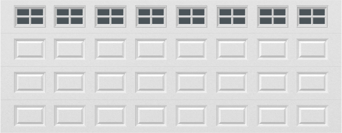 18x7 -  Tinted- Stockton With glass - White