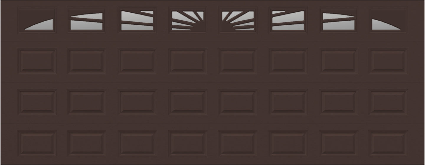 18x7 -  Sunburst - Clear With glass - Brown