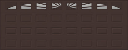 18x7 -  Sunburst - Clear With glass - Brown