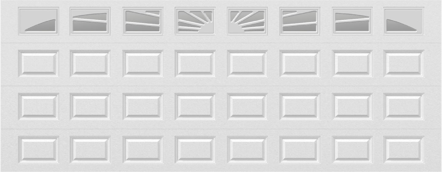 18x7 -  Sunburst - Clear With glass - White