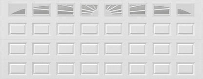 18x7 -  Sunburst - Clear With glass - White