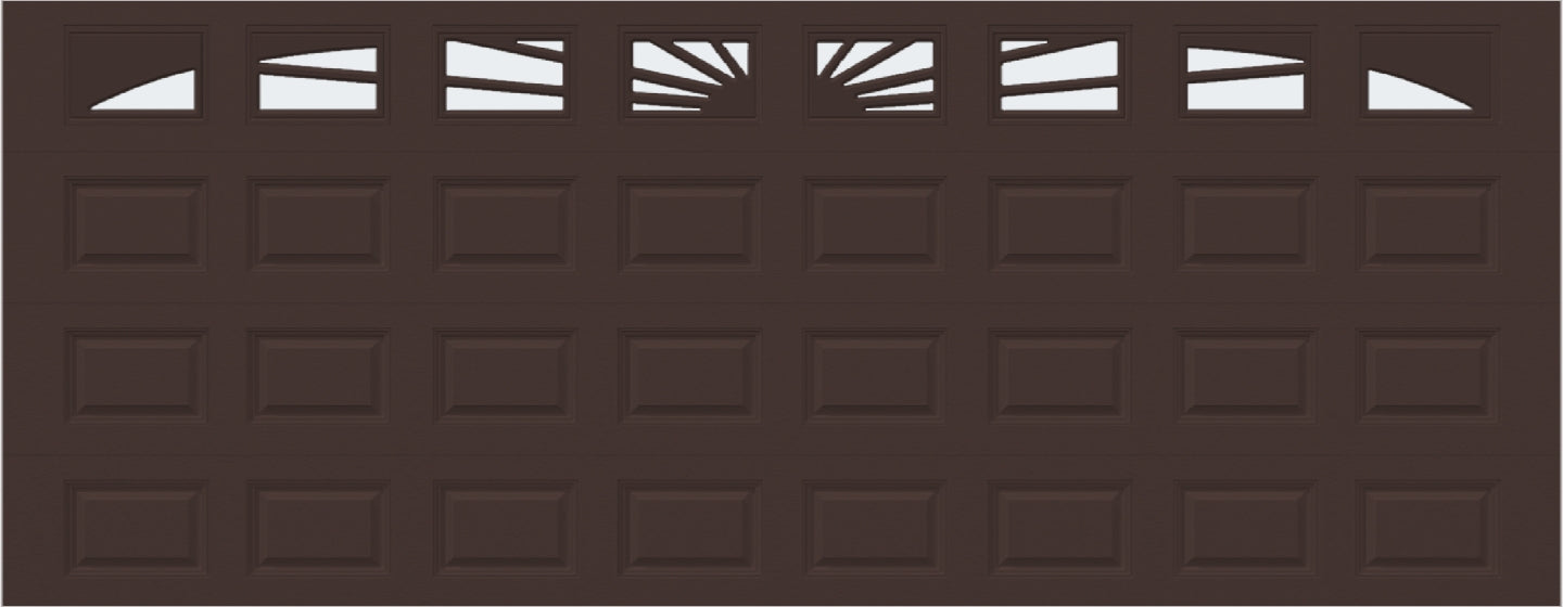 18x7 -  Sunburst - Frosted -  With glass Long - Brown