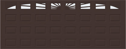 18x7 -  Sunburst - Frosted -  With glass Long - Brown