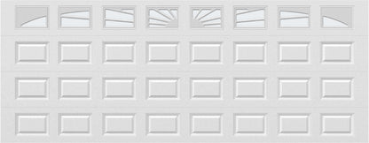 18x7 -  Sunburst - Frosted - With glass Long - White