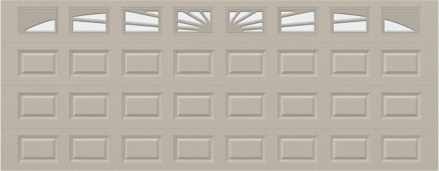 18x7 - Sunburst - Frosted -  With glass Long - Almond