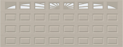 18x7 - Sunburst - Frosted -  With glass Long - Almond