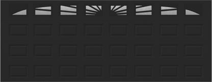 18x7 - Sunburst - Obscure - With glass Long - Black