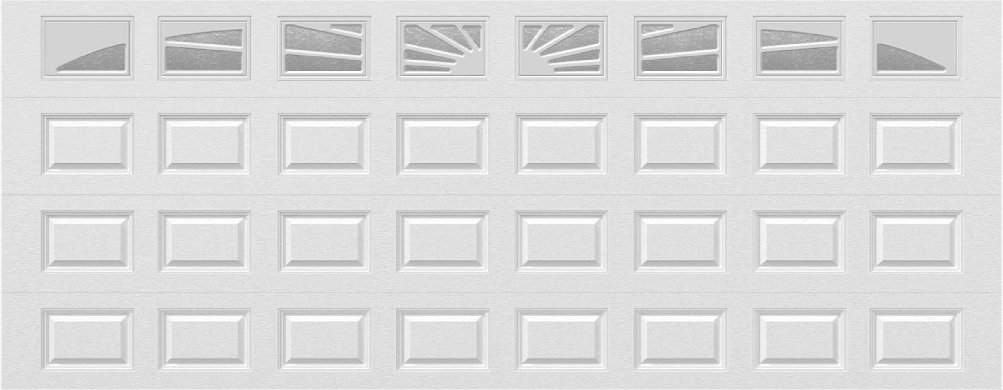 18x7 - Sunburst - Obscure - With glass Long - White