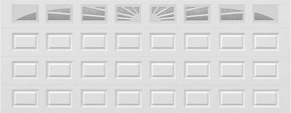 18x7 - Sunburst - Obscure - With glass Long - White