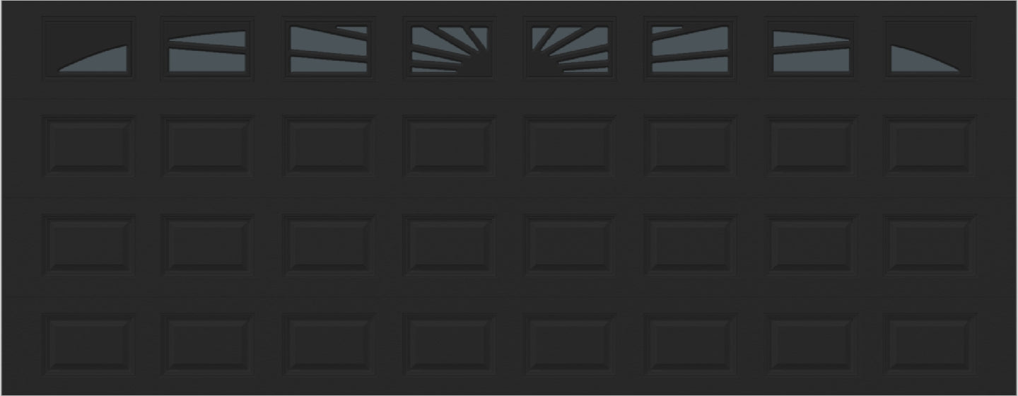 18x7 -  Sunburst - Tinted -   With glass Long - Black