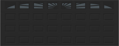 18x7 -  Sunburst - Tinted -   With glass Long - Black