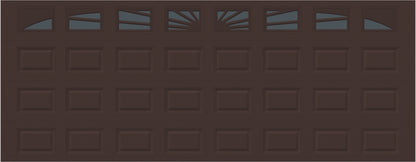 18x7 -  Sunburst - Tinted -  With glass Long - Brown