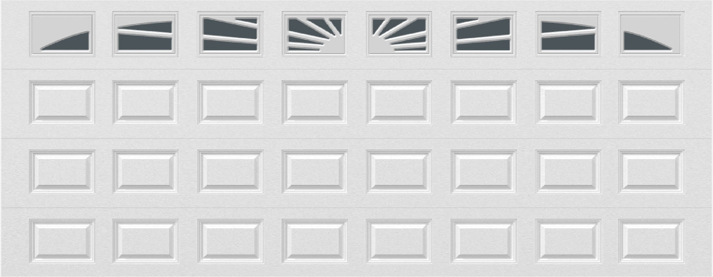 18x7 -  Sunburst - Tinted . - With glass Long - White