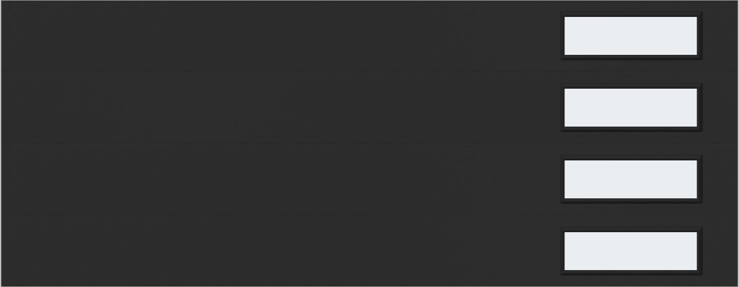 9'x7' Window - Skyflush Right  - Black - Frosted