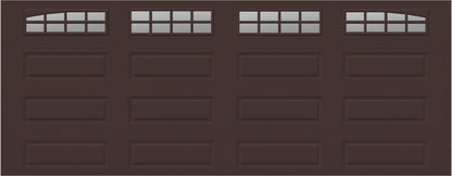 18x7 -  Arched Stockton Long - Clear  With glass Long - Brown