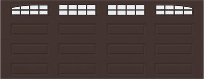 18x7 -  Arched Stockton Long - Frosted With glass Long - Brown