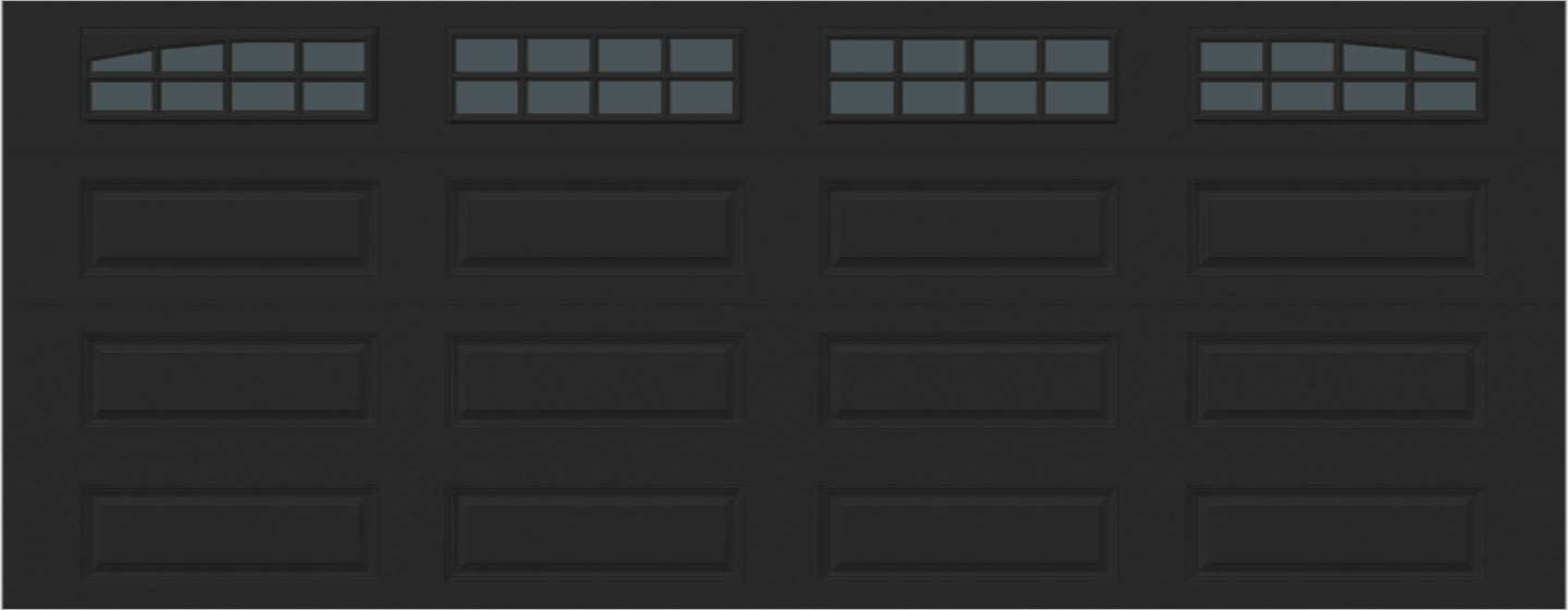 18x7 - Arched Stockton Long - Tinted With glass Long - Black